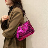 Crocodile Print PU Leather Crossbody Bag Female Tote Handbag Purse