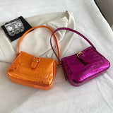 Crocodile Print PU Leather Crossbody Bag Female Tote Handbag Purse