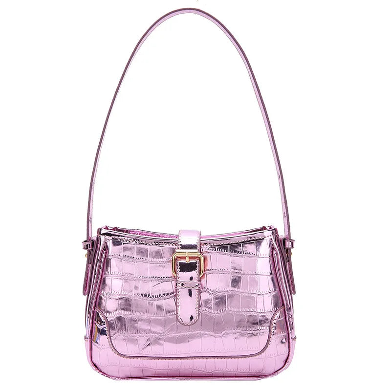 Crocodile Print PU Leather Crossbody Bag Female Tote Handbag Purse