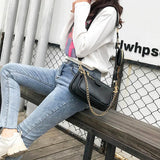 Leather Crossbody Bag Set Wide Straps 3 Pcs