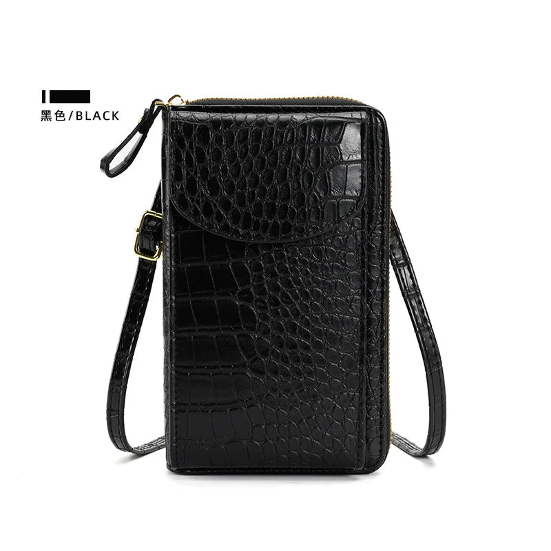 Women Crossbody Bag Large Capacity Double-layer Wallet