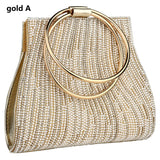 Diamond Rhinestone Clutch Crystal Evening Bag Wedding Purse Party Banquet