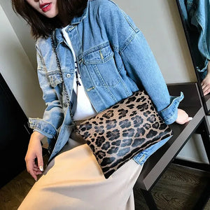 Leopard Evening Bag Wedding Party Shoulder Clutch Purse PT1100