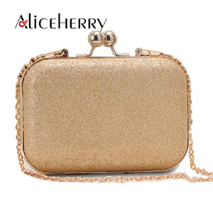 Glittered Evening Clutch Chain Bag for Party Wedding