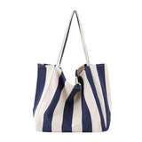 Woman Canvas Saddle Bag Shoulder Bags High Strip All-match