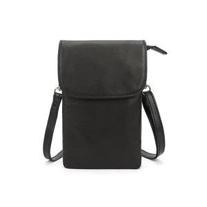 Woman Leather Crossbody Messenger Bag Mini Mobile Phone Pocket