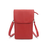 Woman Leather Crossbody Messenger Bag Mini Mobile Phone Pocket
