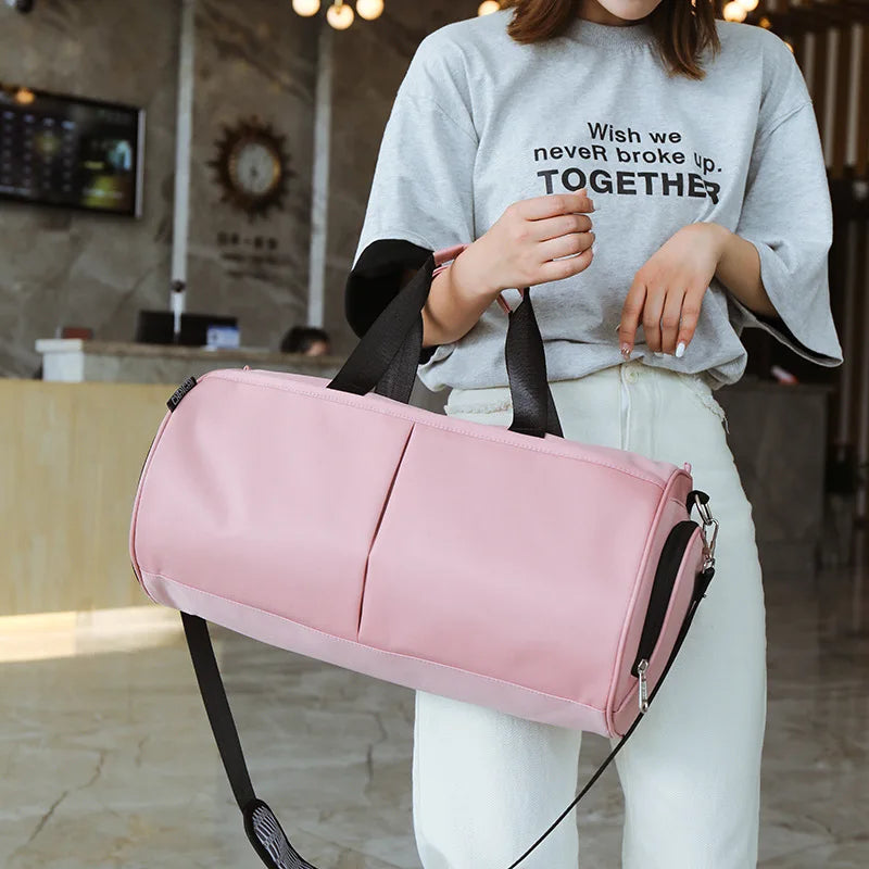 Women Gym Bag Fitness Sports Travel Training Bag With Shoes Compartment