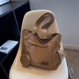 Canvas Handbag for College Students with Large Capacity