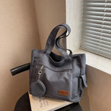 Canvas Handbag for College Students with Large Capacity
