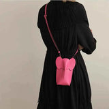 Pink Leather Crossbody Bag for Women