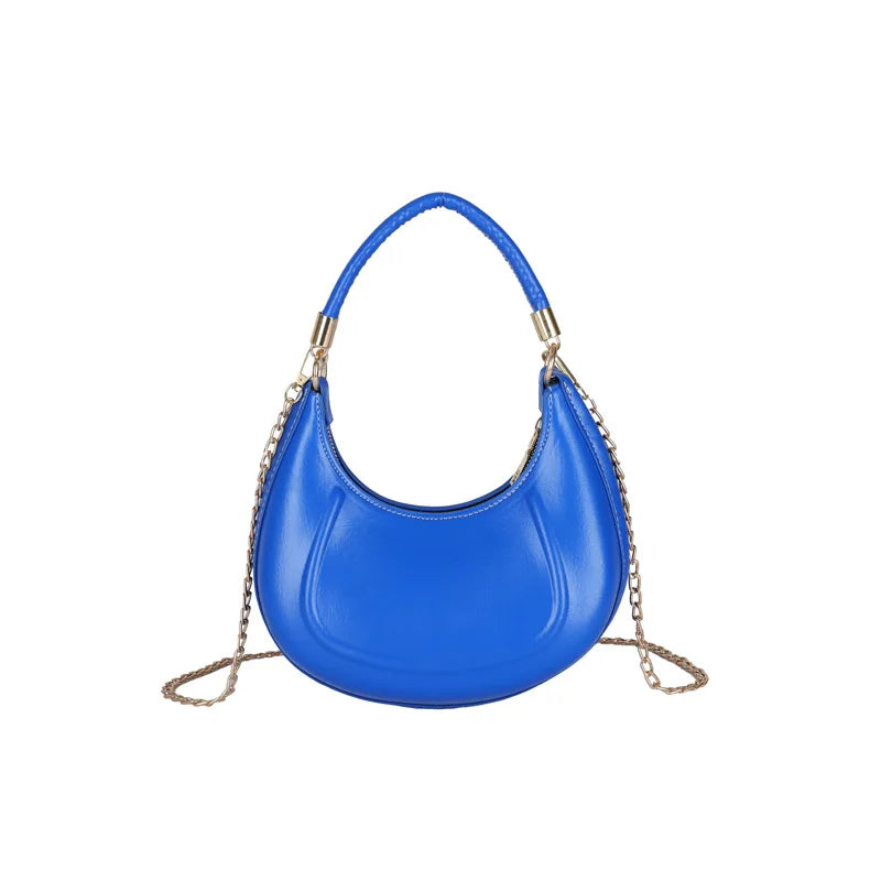 Vintage Leather Hobo Bag Small Chain Crossbody Purse Clutch Handbag