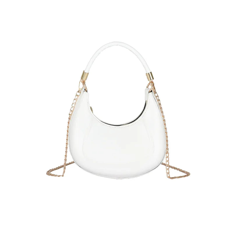 Vintage Leather Hobo Bag Small Chain Crossbody Purse Clutch Handbag