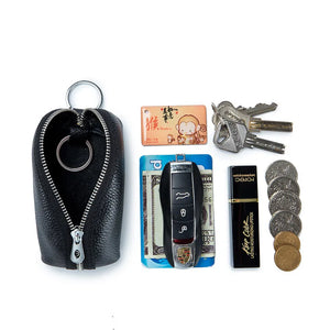 Leather Keychain Organizer Pouch Men Women Key Holder