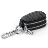 Cow Leather Double Layer Zipper Key Wallet