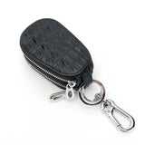 Cow Leather Double Layer Zipper Key Wallet