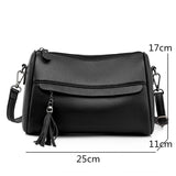 Small Leather Handbag for Women, Cross Body Pillow Messenger Bag