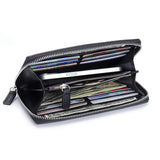 Large Capacity Leather Long Wallet with Zipper Handbag