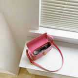Woman Small Square Bag Ins Handbag PU Leather Ladies Crossbody Shoulder Bag Tide