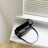Woman Small Square Bag Ins Handbag PU Leather Ladies Crossbody Shoulder Bag Tide