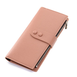 Women's Buckle Long Wallet Coin Purse Large Banknote Pocket