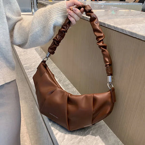 Vintage Leather Shoulder Bag, Women's Handbag