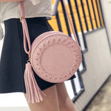 Casual Shoulder Bag with Tassel - Funny Ladies Bag