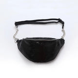 Sequins Waist Bag Laser Fanny Pack Plaid Shoulder Crossbody Chest Bum Bag