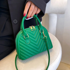 Vintage Leather Clutch Purse Chain Crossbody Bag