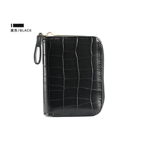 Women's Short Purse Small Coin Bag Stone Pattern Organ Card Bag