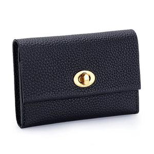 Women's Leather Short Wallet Small Card Bag Multi-functional Change Purse