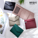Lychee Pattern Cowhide Short Wallet with Card Slot
