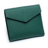 Lychee Pattern Cowhide Short Wallet with Card Slot