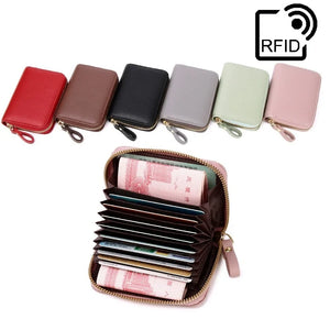 RFID Anti-theft Short Wallet Small Zipper Card Bag