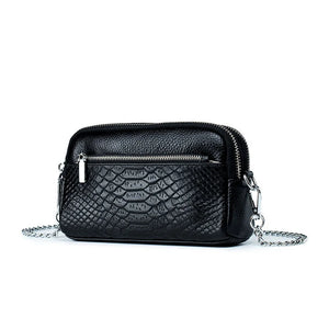 Crocodile Leather Shoulder Bag Crossbody Clutch Handbag for Women