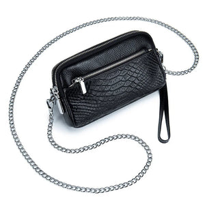 Crocodile Leather Shoulder Bag Crossbody Clutch Handbag for Women