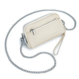 Crocodile Leather Shoulder Bag Crossbody Clutch Handbag for Women