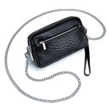 Crocodile Leather Shoulder Bag Crossbody Clutch Handbag for Women