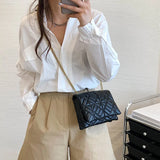 Retro Clutch Handbag Metal Chain Small Shoulder Bag Female