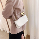 Personality Pin Handbag High PU Messenger Bag Chain Crossbody Bag