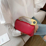 Personality Pin Handbag High PU Messenger Bag Chain Crossbody Bag