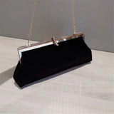 Velvet Party Clutch Purse Wedding Evening Bag Chain Bag