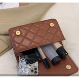 Woman Small Square Bag PU Leather Messenger Casual Multifunction