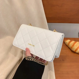 Woman Small Square Bag PU Leather Messenger Casual Multifunction