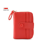 Women Small Wallet Lychee Pattern Card Bag Short Version Zero Wall