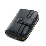 Women Small Wallet Lychee Pattern Card Bag Short Version Zero Wall