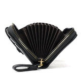 Women Small Wallet Lychee Pattern Card Bag Short Version Zero Wall