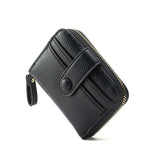 Women Small Wallet Lychee Pattern Card Bag Short Version Zero Wall