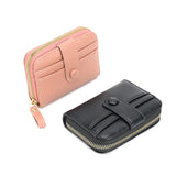 Women Small Wallet Lychee Pattern Card Bag Short Version Zero Wall