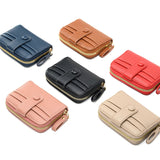 Women Small Wallet Lychee Pattern Card Bag Short Version Zero Wall